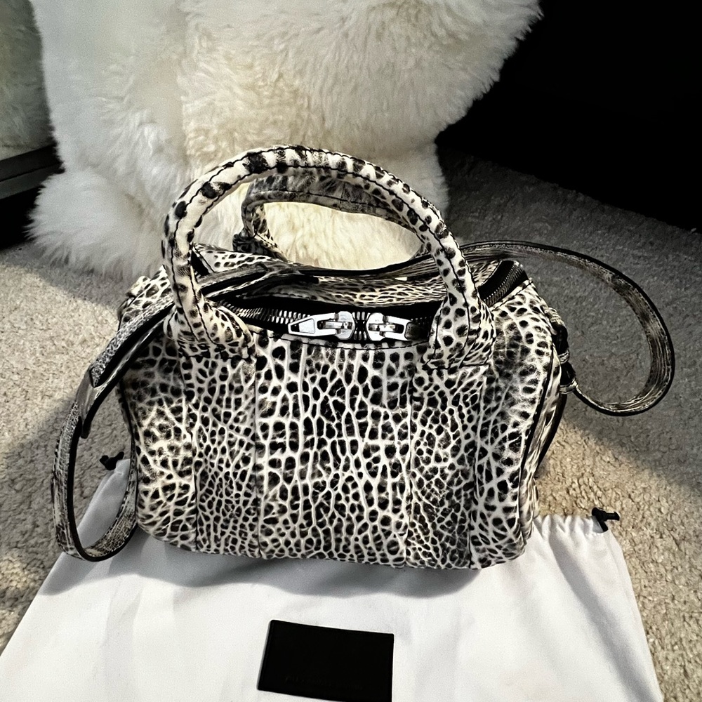 Alexander Wang Pebbled lamp skin rockie with studded hardware